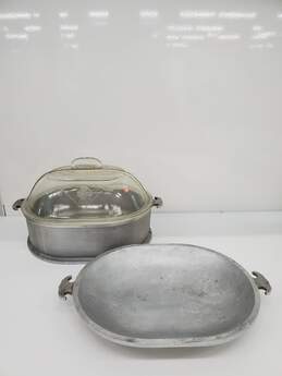 Guardian Service Cookware Roaster With Glass Lid Oval Serving Tray/Platter