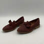 Womens Tamio Red Leather Knot Bow Slip-On Loafer Shoes Size 9.5 M image number 3