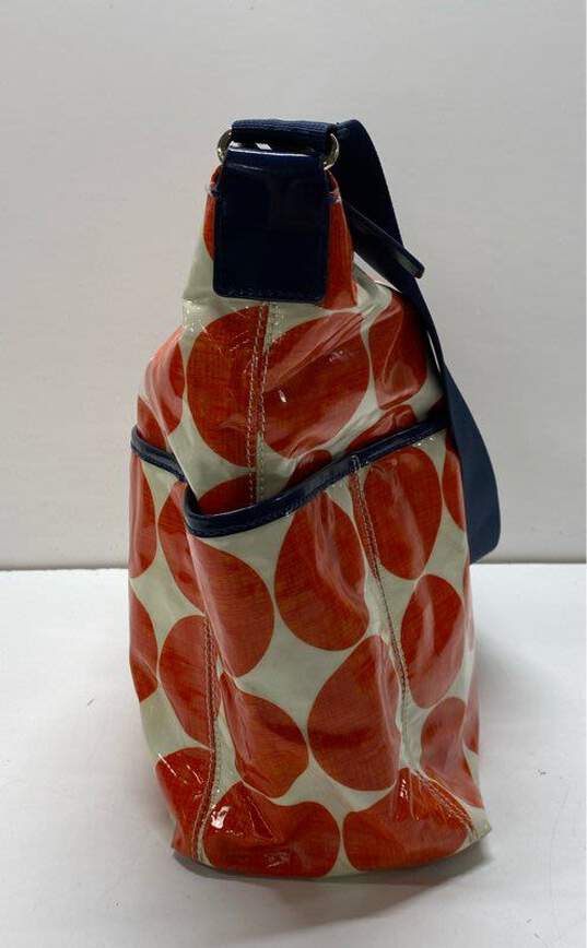 Kate Spade Orange Polka Dot Diaper Shoulder Tote Bag image number 4