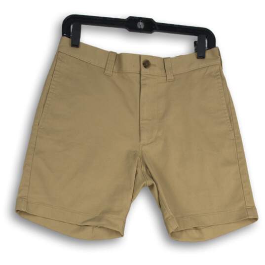 NWT J. Crew Womens Khaki Beige Flat Front Slash Pockets Chino Shorts Size 29 image number 1