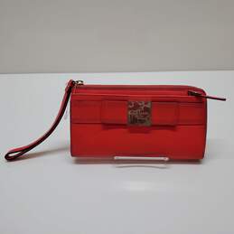 Kate Spade NY Wallet Red Zip Wristlet Continental Layton Primrose Hill Geranium