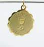 14K Yellow Gold Holy Communion Medallion Pendant 0.9g image number 5