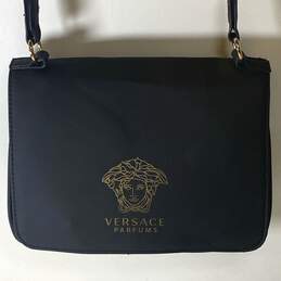 Versace Parfums Black Flap Crossbody Bag