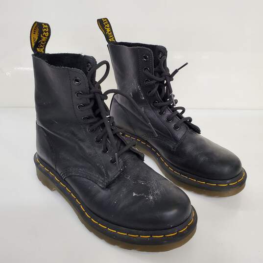 Dr Martens Pascal Black Leather Combat Boots Women's Size 7 image number 1