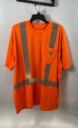 Carhartt Mens Orange Force High Visibility Short Sleeve Reflective T-Shirt Sz XL