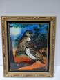 Count Angelo Agazzi Reverse Glass Foil Art Of An Owl Pair image number 1