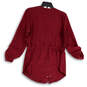 NWT Womens Red Roll Tab Sleeve Drawstring Full-Zip Utility Jacket Size S image number 2