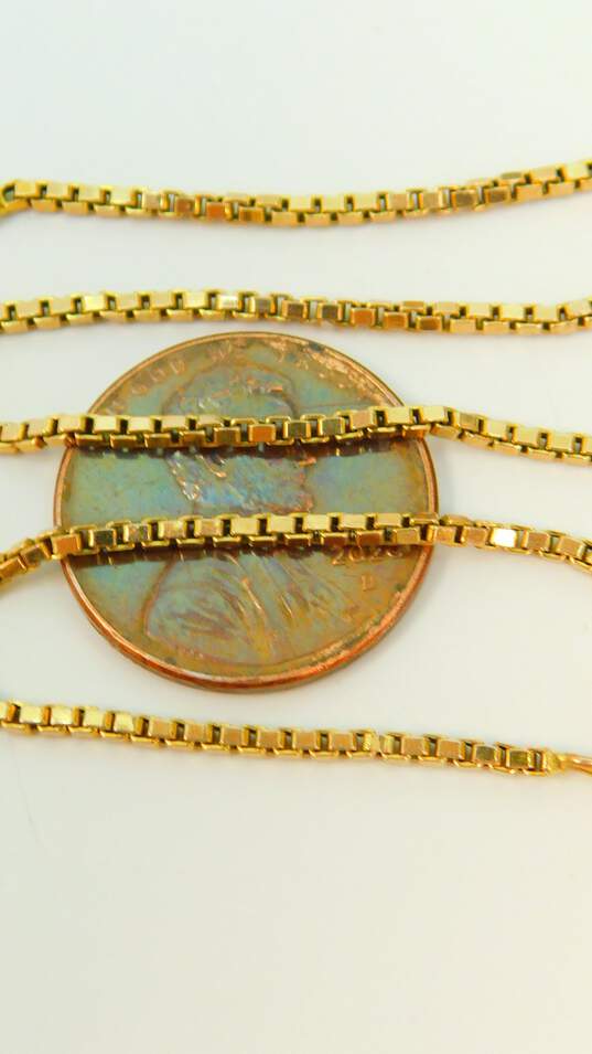14K Yellow Gold Box Chain Bracelet for Repair 3.1g image number 3