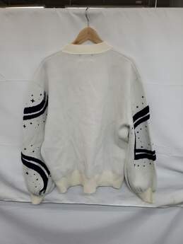 VTG. Wm Carmico Stargazer White Blue Sweater Long Sleeve Sz L alternative image