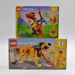 LEGO Creator 3-In-1 31112 Lion, 31145 Dragon, 30641 Panda, 30578 German Shepherd alternative image