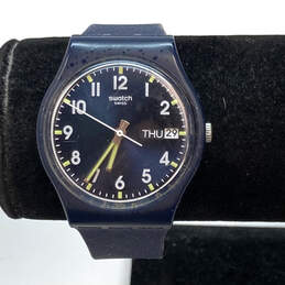 Designer Swatch Swiss Black Round Dial Adjustable Strap Analog Wristwatch