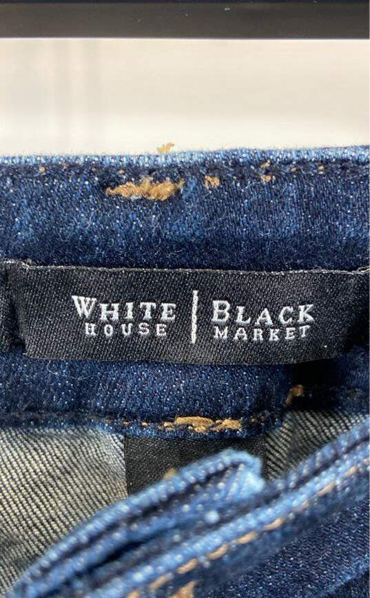White House Black Market Women Blue Bootcut Jeans Sz 4 image number 3