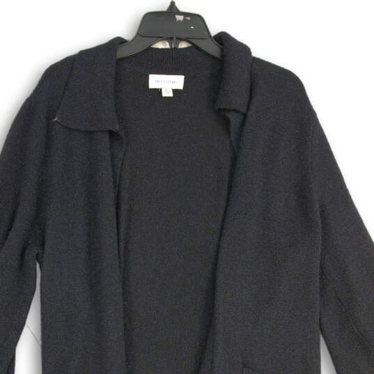 Free Assembly Womens Black Long Sleeve Open-Front Cardigan Sweater Size L image number 3