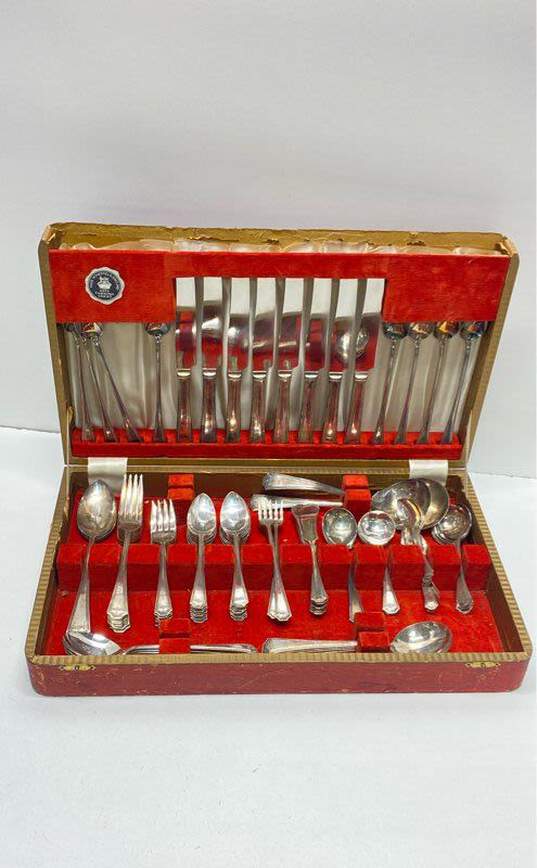 National Silver Co. NPNS Silver Plated 78 Piece Cutlery Service Set image number 3