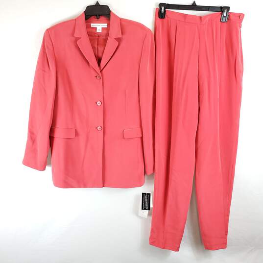 Buy the Josephine Chaus Women Pink Pants Suit Sz 12 NWT