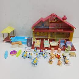 Bluey Family Home Dollhouse & Pool Time Playsets With Accessories