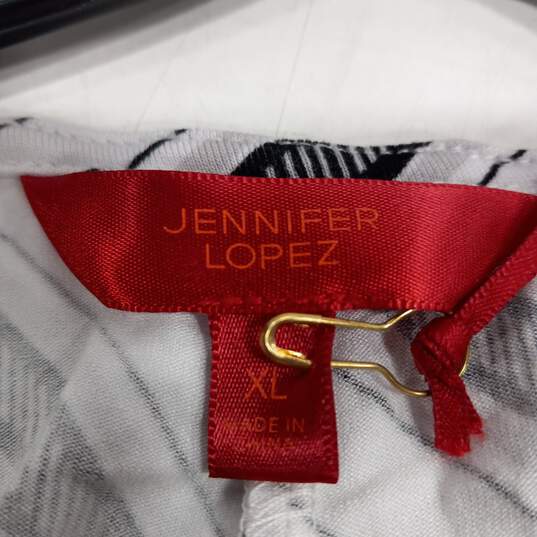 Jennifer Lopez Women's Black/Gray/White Striped Dress Size XL with Tag image number 5