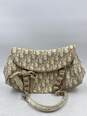 Authentic Christian Dior Trotter Romantic Handbag Leather beige image number 1