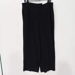 Chico's Women's Black Pull On Wide Leg Pants Size 12R