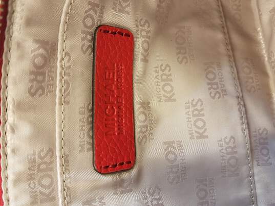 Buy the Michael Kors MK Logo Red Pebble Leather Envelope Large Wallet  Wristlet Clutch