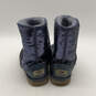 Womens Classic Short Purple Sequin Pull-On Shearling Boots Size 9 image number 4