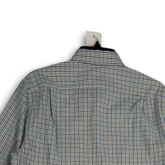NWT Mens Multicolor Plaid Collared Long Sleeve Button-Up Shirt Size M image number 4