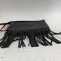 NWT Vince Camuto Womens Crossbody Bag Purse Fringe Zipper Black Gold Leather image number 4