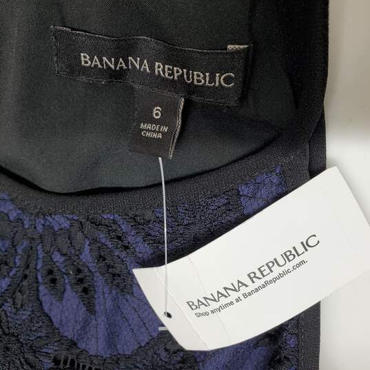Banana Republic Blue Sleeveless Midi Dress Women's 6 NWT image number 3