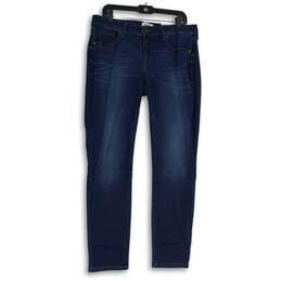 NWT Sonoma Womens Blue Denim Supersoft Stretch Mid Rise Curvy Skinny Jeans Sz 14