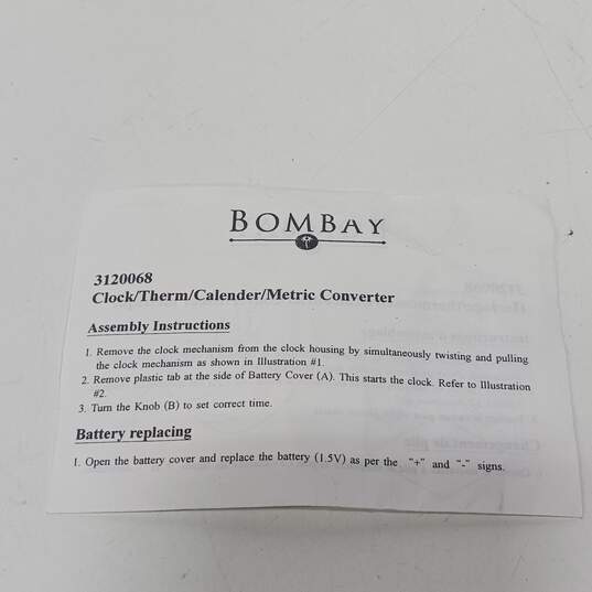 Bombay Co. Desk Clock w/ Thermal, Calendar & Metric Converter image number 2