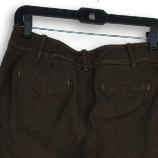 Ann Taylor Loft Womens Brown Slash Pocket Flat Front Capri Pants Size 4 image number 4