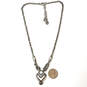 Designer Brighton Silver-Tone Link Chain Blair Heart Shape Pendant Necklace image number 4