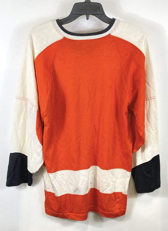 Bauer Orange Vintage Philadelphia Flyers Hockey Jersey L image number 2