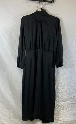 NWT Calvin Klein Womens Black Belted Collared Long Sleeve Wrap Dress Size 14 alternative image