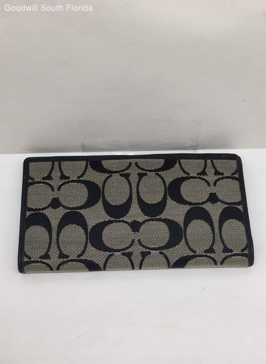 Coach Womens Black Monogram Wallet image number 1