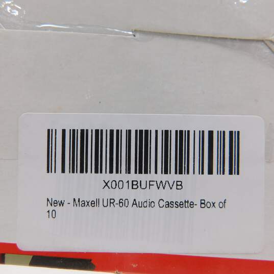 Lot of 10 New Sealed MAXELL UR 60 Minute Blank AUDIO CASSETTE TAPES Normal Bias image number 4