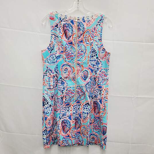 Lilly Pulitzer WM's Blue Floral Shift Mini Dress Size 10 image number 2