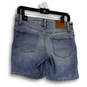 NWT Womens Blue Distressed Medium Wash Pockets Stretch Jean Shorts Sz 4/27 image number 4
