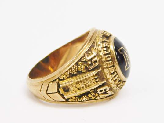 Buy the Vintage 10K Yellow Gold Onyx University of Missouri Class Ring ...