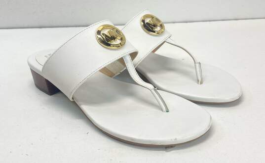 Michael Kors Ireland Leather Thong Sandals White 7.5 image number 4