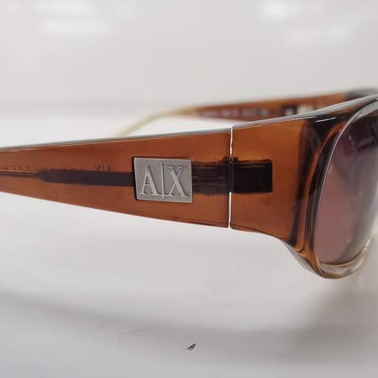 Armani Exchange Brown Ombre Narrow Rectangular Frame Sunglasses AX031/S image number 4
