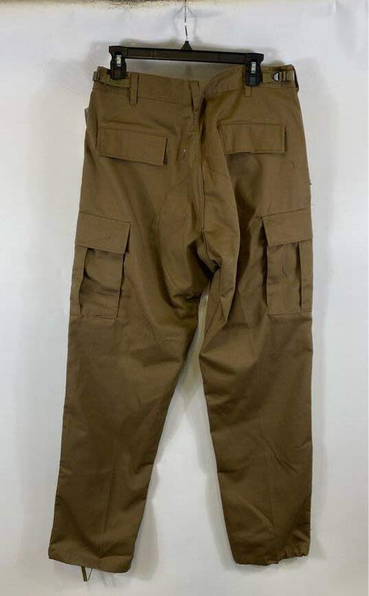 NWT Urban Outfitters Mens Brown Flat Front Low Rise Pockets Cargo Pants Size M image number 2