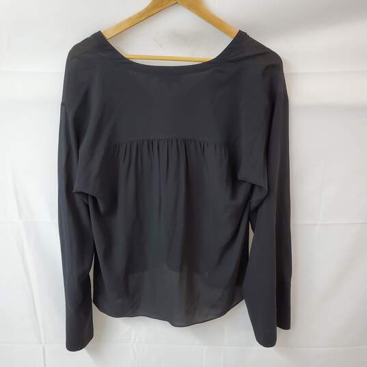 Theory Black Long Sleeve Blouse Women's Size S image number 4