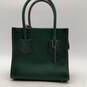 Coach Womens Tote Purse Cashin Carry Pockets Detachable Strap Green Leather image number 2