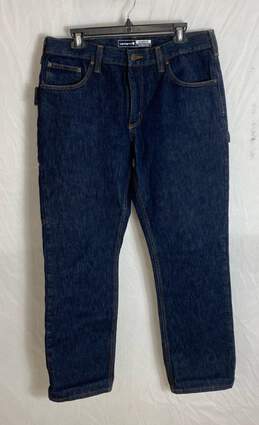 Carhartt Mens Blue Rugged Flex Relaxed Fit Utility Straight Leg Jeans Size 33X30