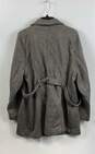 NWT Torrid Womens Gray Double Breasted Herringbone Fleece Trench Coat Size 3 image number 2