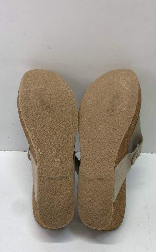 8100 Melrose Leather Cork Thongs White 9.5 image number 5