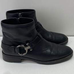 Coach Leather Horse Bit Ankle Boots Black 10