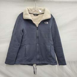 The North Face WM's Full Zip Fleece Insulated Blue Steel Jacket Size L
