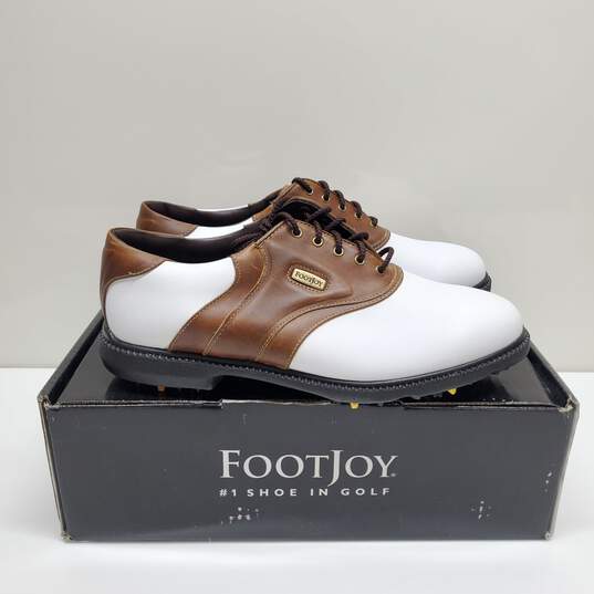 Foot Joy Superlites Brown/White Leather Golf Shoes Men's Size 10, Used image number 3